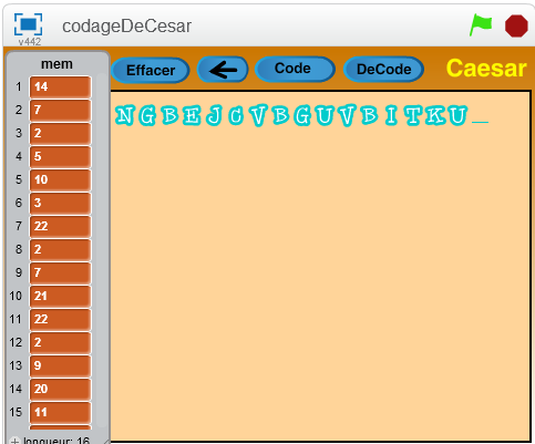 codageDeCesar